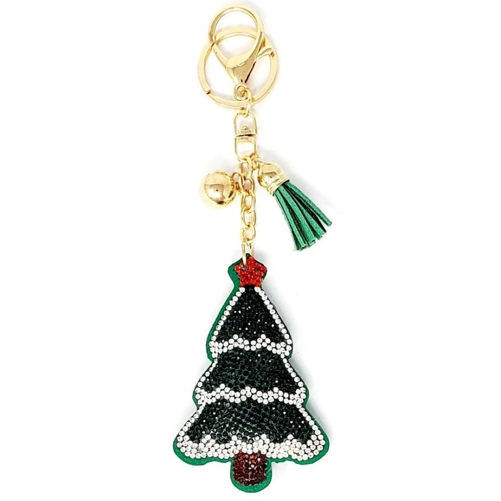 🎄Rhinestone Puffy Keychain 🎄